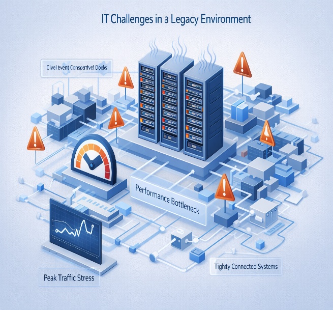 Diagram of challenges, requirements, and solution components.